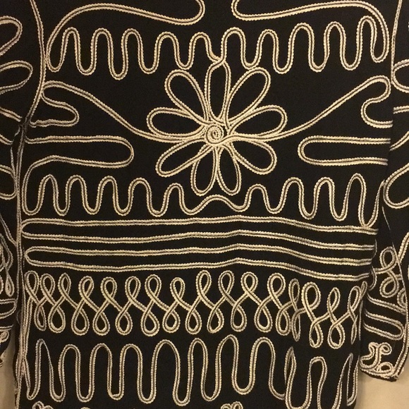 Lauren Michelle Black With White cord Design NEW Size Small all occasion Luxury - Picture 4 of 4